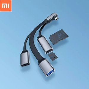 xiaomi youpin hibisi type c splitter usb interface extension supports keyboard and mouse u disk memory card smart home gadgets free global shipping