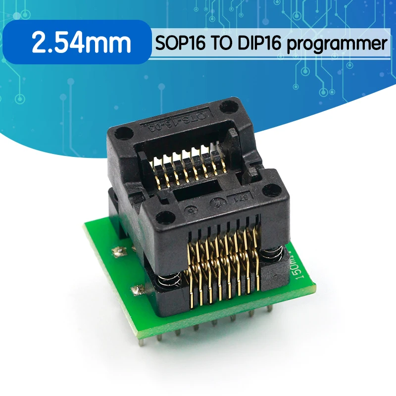SOP16 до DIP16 поворотный SOIC16 к IC сокет программатор адаптер розетка 150 мил |