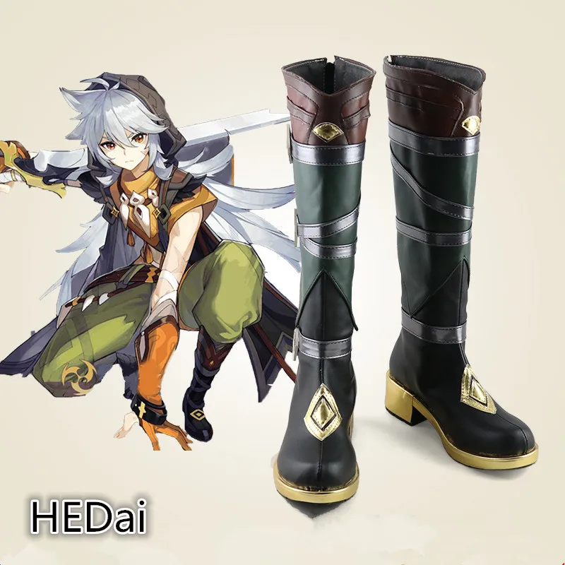 

2021 hot Game Genshin Impact Razor Cosplay Shoes Male Boots