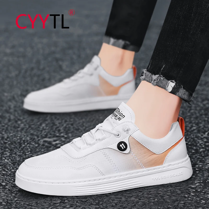 

CYYTL Men's Fashion Sneakers Lightweight Breathable Running Shoes Tennis Casual Daily White Workout Trainers for Walking
