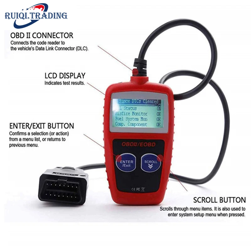 Фото Считыватель кодов OBD2 MS309 MaxiScan, инструмент для диагностики неисправностей автомобиля, сканер для обслуживания автомобиля №3