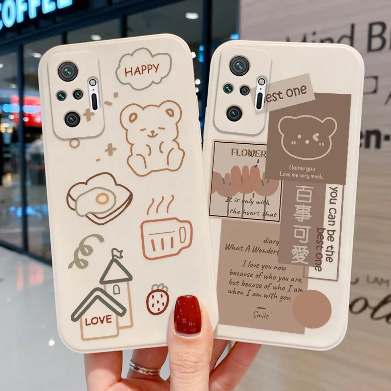 Чехол для Mi 12T 12 11 Lite Φ NE чехол с мультяшным медведем в стиле ретро Xiaomi Redmi Note 10 Pro
