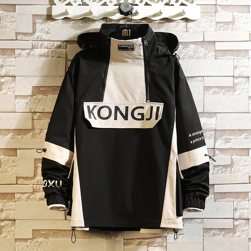 

Streetwear Hip Hip Casual England Style New 2022 Spring Autumn Black Blue Pullover Jacket Men'S Brand Baseball Clothes Oversize