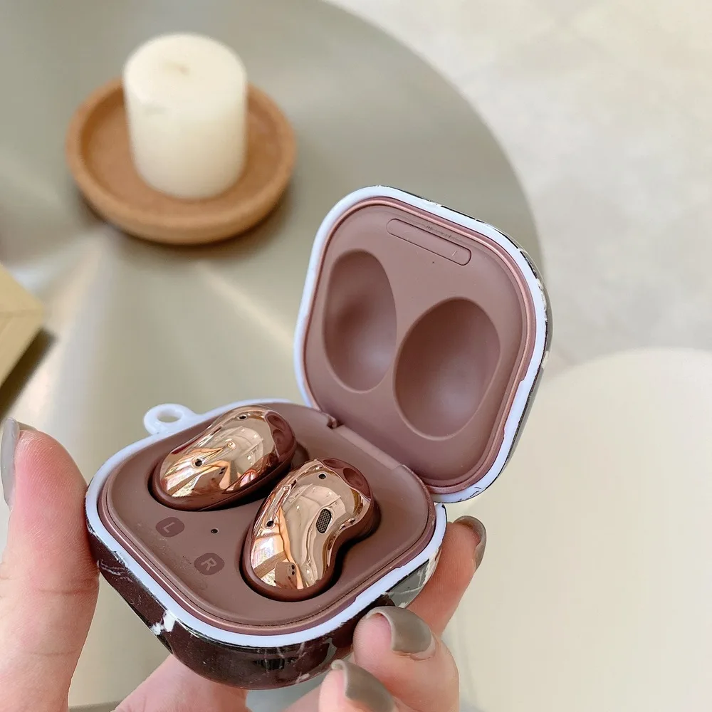 

Sexy Leopard Marble Earphone Case for Samsung Galaxy Buds Live Flowers Cases Hard PC Bluetooth Headset Box Cover for Buds Live