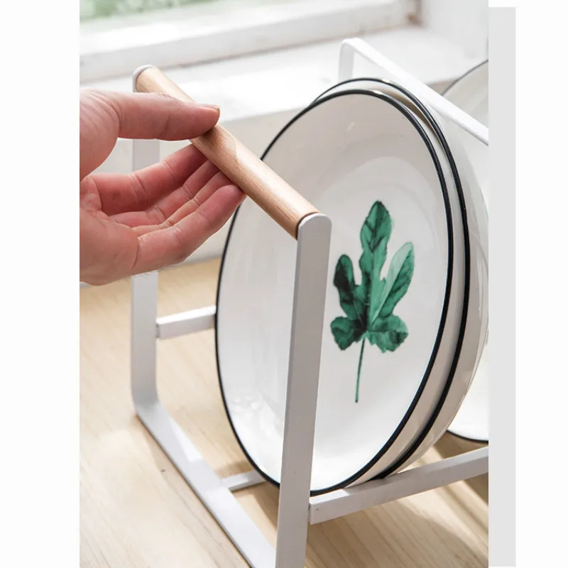 Японский стеллаж для слива посуды металлическая разделочная доска держатель