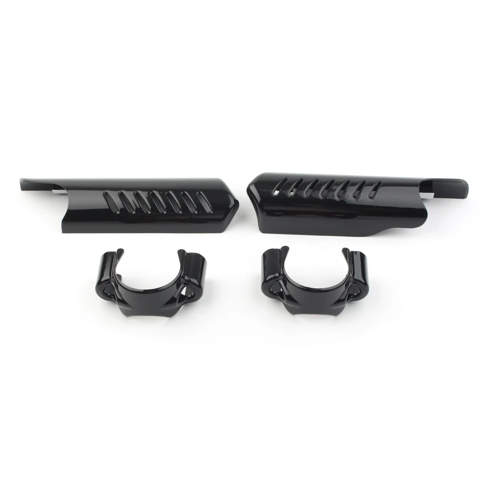 

2X ABS Motorbike Fork Lower Leg Deflectors Shield Cover for Harley Softail Dyna FL FXSTB Black