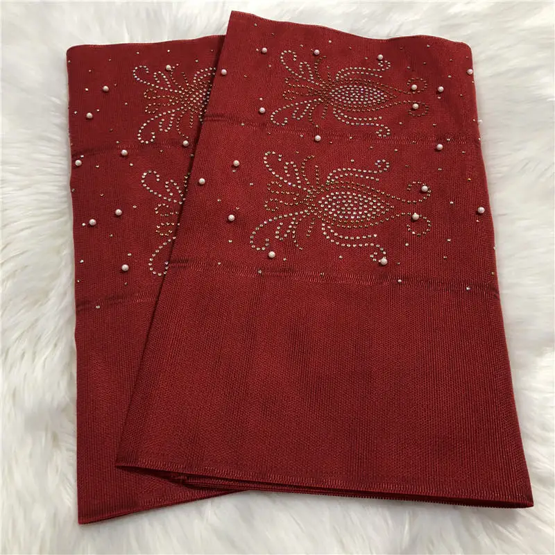 Африканский gele головной убор aso oke головной убор с бисером нигерийские Стразы gele головной убор мода для вечерние 2 шт./лот-AH30 - Цвет: 26