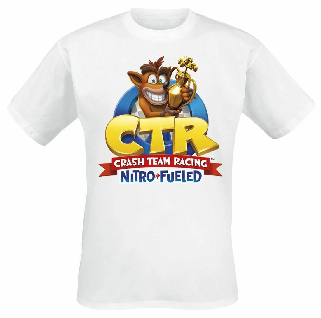 Крушение Bandicoot крушение команды Гонки логотип нитро заправленные Топы Футболка