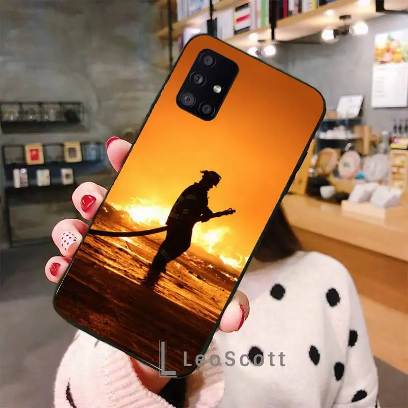 

Firefighter Heroes Fireman Phone Cases For Samsung A50 A51 A71 A31 A21S S8 S9 S10 S20 S21 Plus Fe Ultra 4G 5G