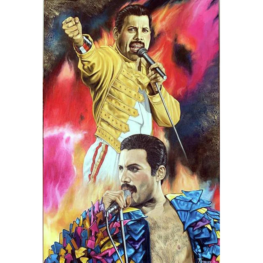 

Diamond Painting Queen Band Freddie Mercury 5D DIY Diamond Embroidery Rhinestones Pictures Full Square Diamond Mosaic Home Decor