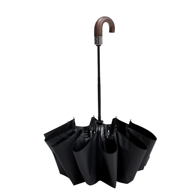 

foldg umbrella automatic men 10k strong wd-proof ray umbrella anti- sun protection Paraguayan wooden fist