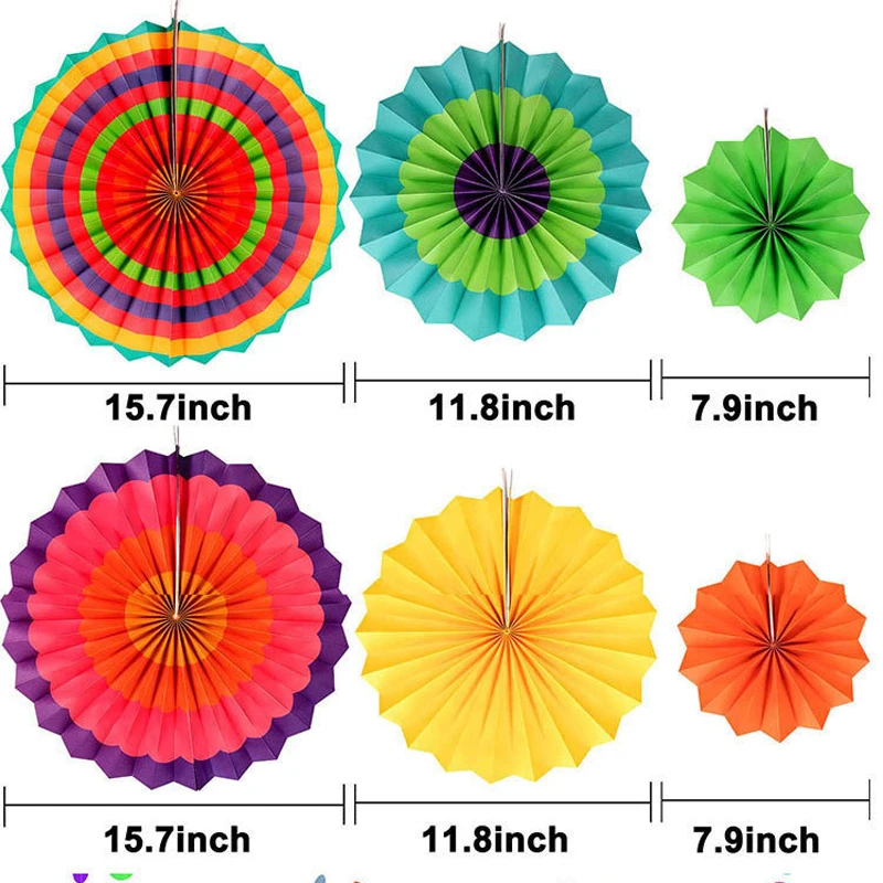 28 шт. День Рождения украшения висит Бумага вентиляторы подвесной завиток в