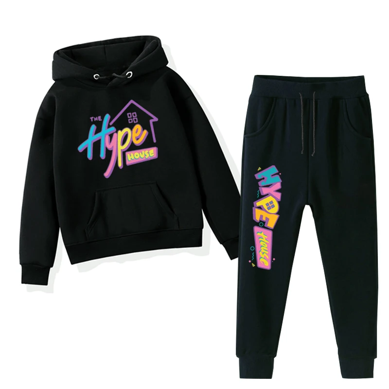 Толстовки и штаны The Hype House 2 шт./компл. детская Флисовая теплая одежда для