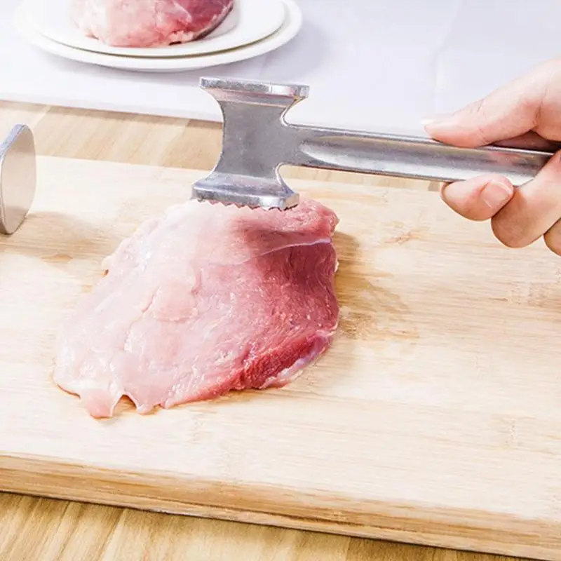Ручной двухсторонний молоток для мяса из стали и алюминиевого сплава мясорубка