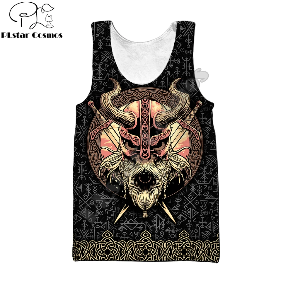 

Valknut symbol Odin Tattoo Raven 3D Printed men vest Harajuku Fashion Sleeveless T-shirt summer street Unisex tank tops BX-005