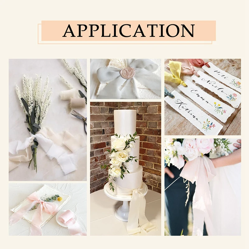 5 м/рулон шифоновая шелковая лента с потертостями | Дом и сад