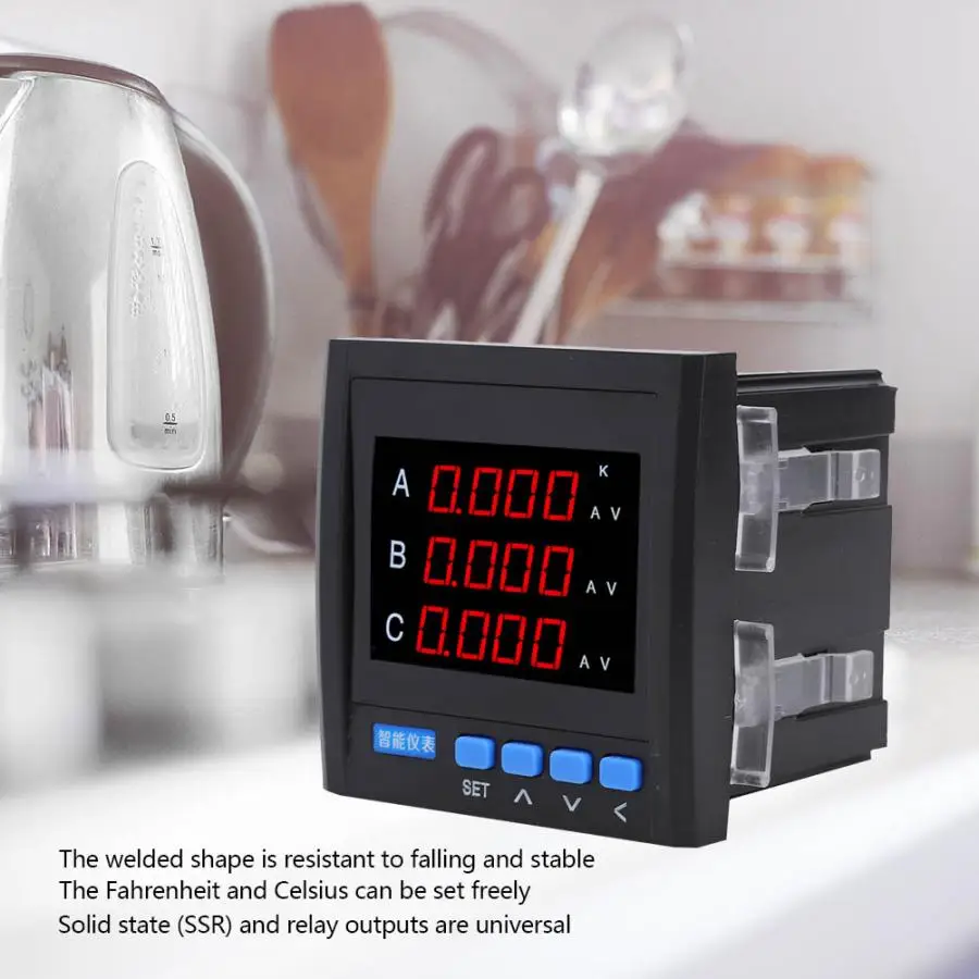 Цифровой Мощность метр 3 трехфазный многофункциональный сегмент ЖК