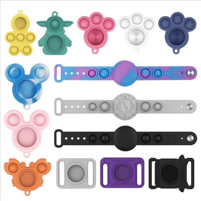 

Push Bubble Squeeze Toys Gift Squishy Relieve Sensory Anti Stress Adults Children Figet Relax Bracelet Simple Dimple Fidget Toys