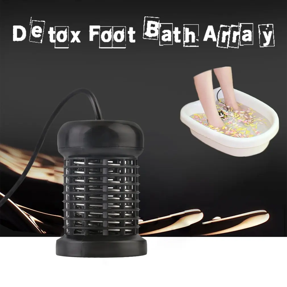 

Portable Detox Foot Bath Arrays Round Stainless Steel Array Aqua Spa Foot Massage Relief Tool Ionic Cleanse Ion Remove Pain