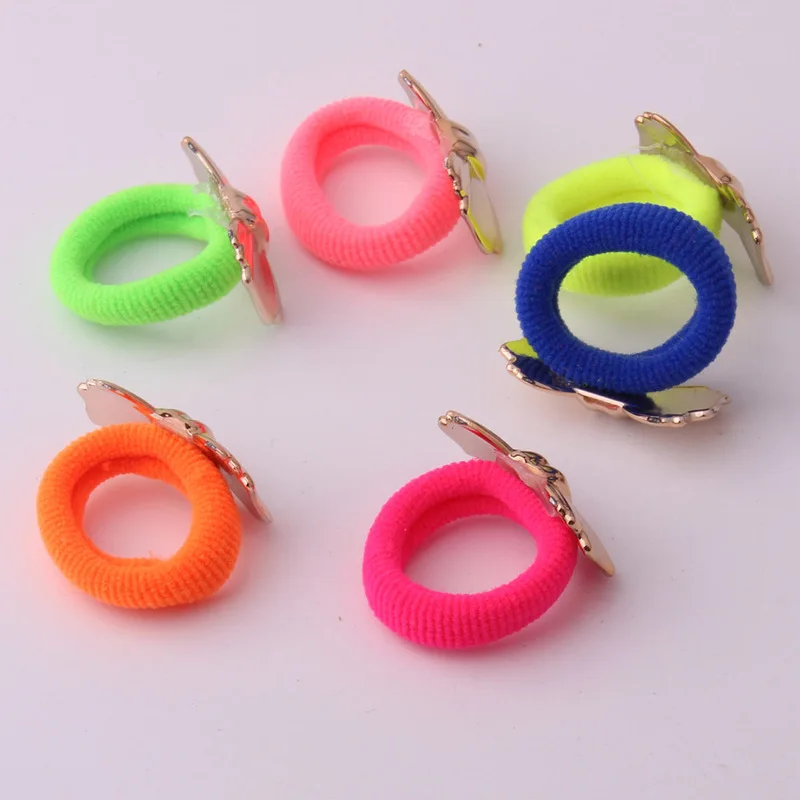 FQ027 модные милые маленькие резинки для волос высококачественные хлопковые