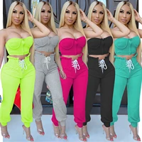 new product fashion european and american womens casual two piece sports suit