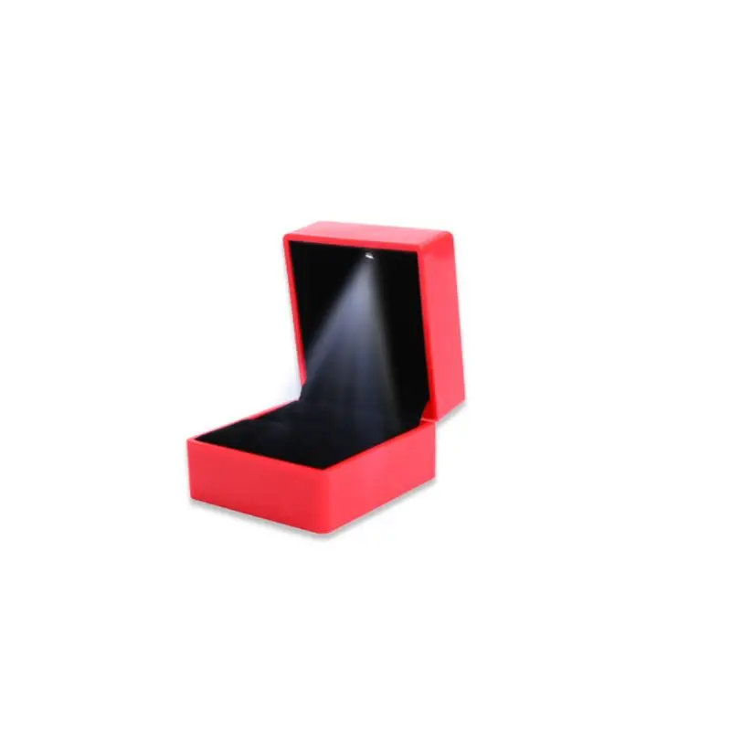 

LED Lighted Necklace Ring Storage Boxes Engagement Wedding Gift Case Pendant Bracelet Jewelry Display Box