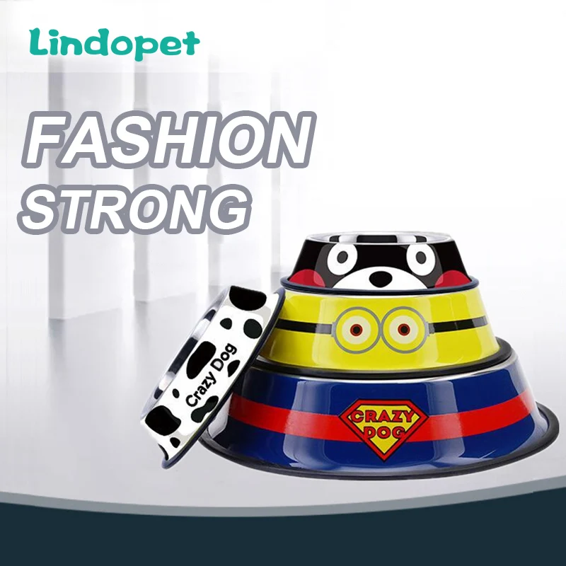 миска для кошки Посуда домашних питомцев панда кошка Мультяшные из нержавеющей