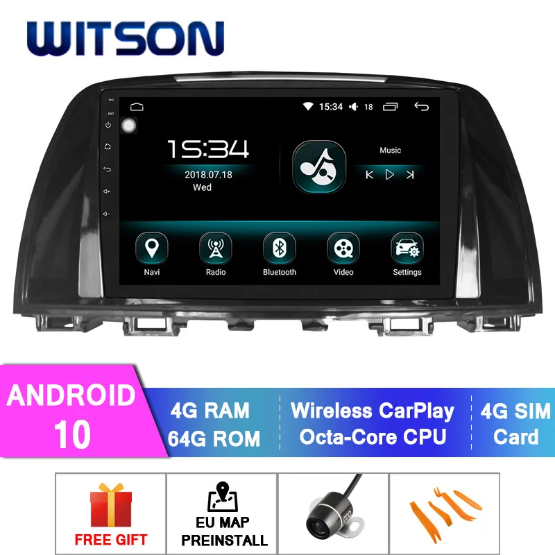 Автомобильная DVD система WITSON Android 10 0 для MAZDA 6 2014 2016 автомобильный dvd плеер