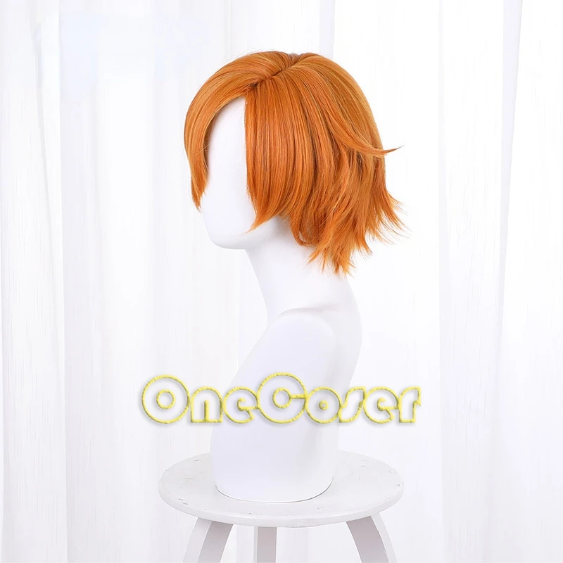 Парик для косплея Сасаки мияно косплей оранжевые короткие волосы термостойкие +