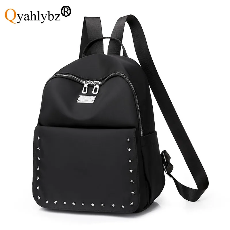 

Qyahlybz band female oxford waterproof backpack cheap women's large capacity small backpacks teenagers girls travel shoulder bag