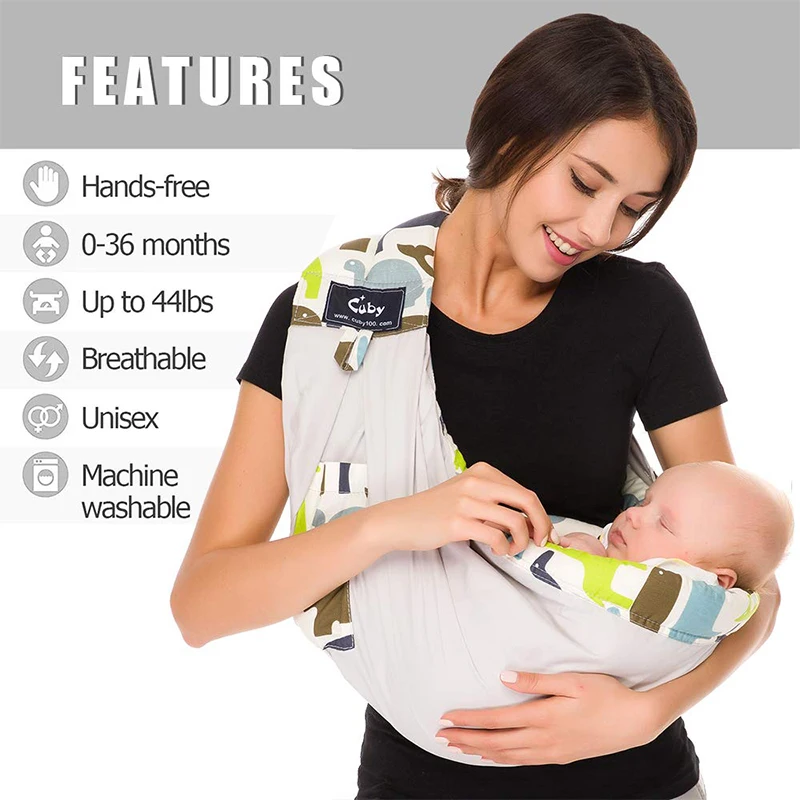 люлька переноска для новорожденных доставка Детские слинги на лямках с принтом