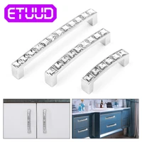 fashion crystal glass knobs cabinet handles silver crystal cupboard pulls drawer knobs kitchen furniture handle hardware
