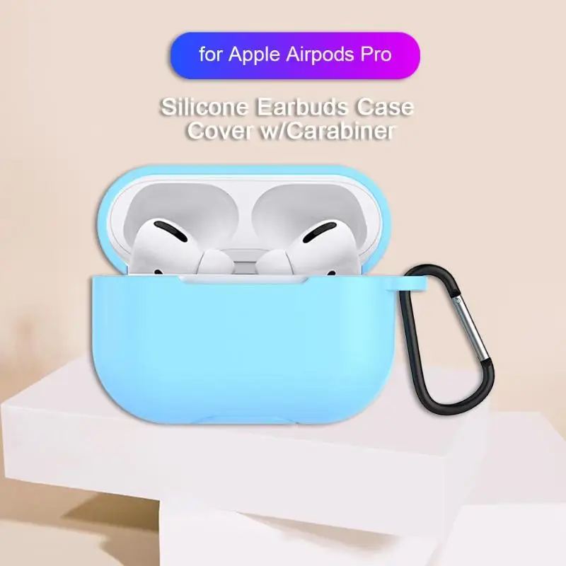 Противоударный силиконовый чехол для наушников с карабином Apple Airpods Pro Защита