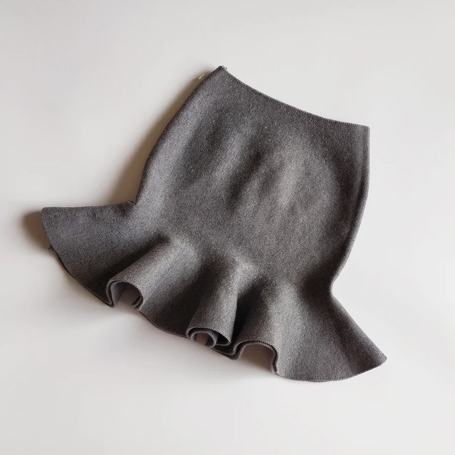 Детская вязаная юбка для девочек зимние юбки пачки плиссированная Pettiskirt