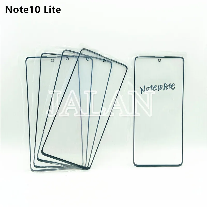 5 шт. Переднее стекло Note10 Lite для Samsung N770F ЖК-дисплей сенсорный экран поврежденная
