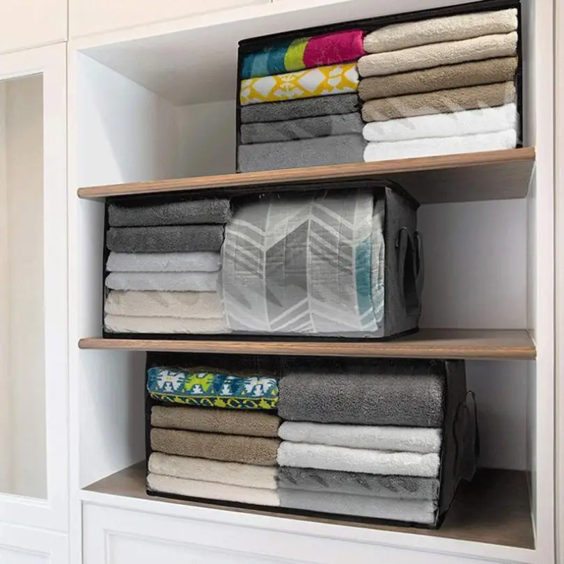 

Waterproof Portable Clothes Storage Bag Organizer Folding Closet Organizer For Pillow Quilt Blanket Quilt Organizer