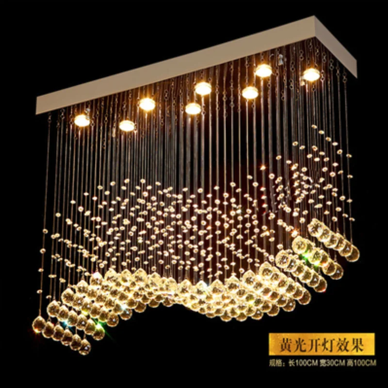 K9 хрустальные светодиодные в форме свечек хромированный свет волна Искусство