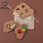 Детские игрушки-погремушки Let's Make, с разноцветными облаками, игрушки Dream безопасный, деревянный, браслет-пустышка связанная крючком погремушка, подарок для младенцев набор для прорезывания зубов
