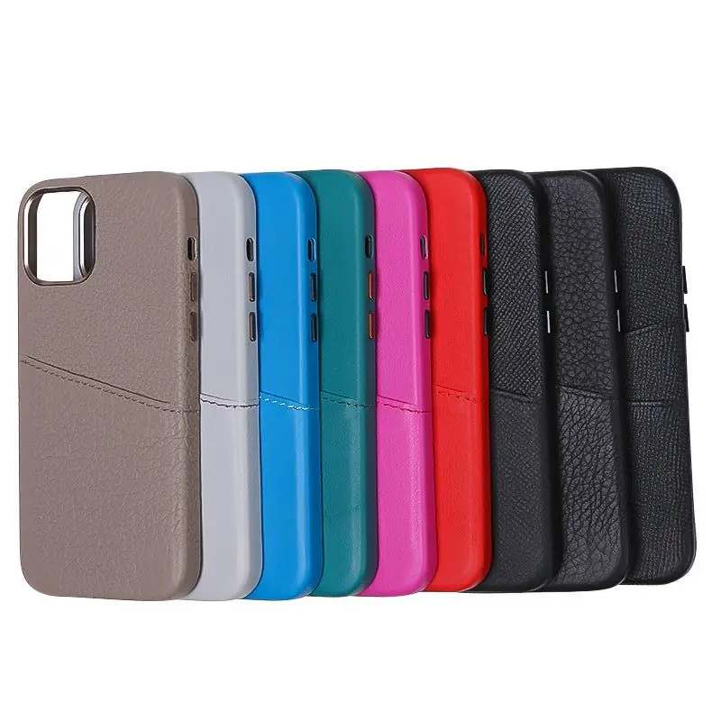 

Original Genuine Leather Case for iPhone 12 Case Real Leather Luxury Back Phone Cover for iPhone 12 13 Pro Max Case with Card