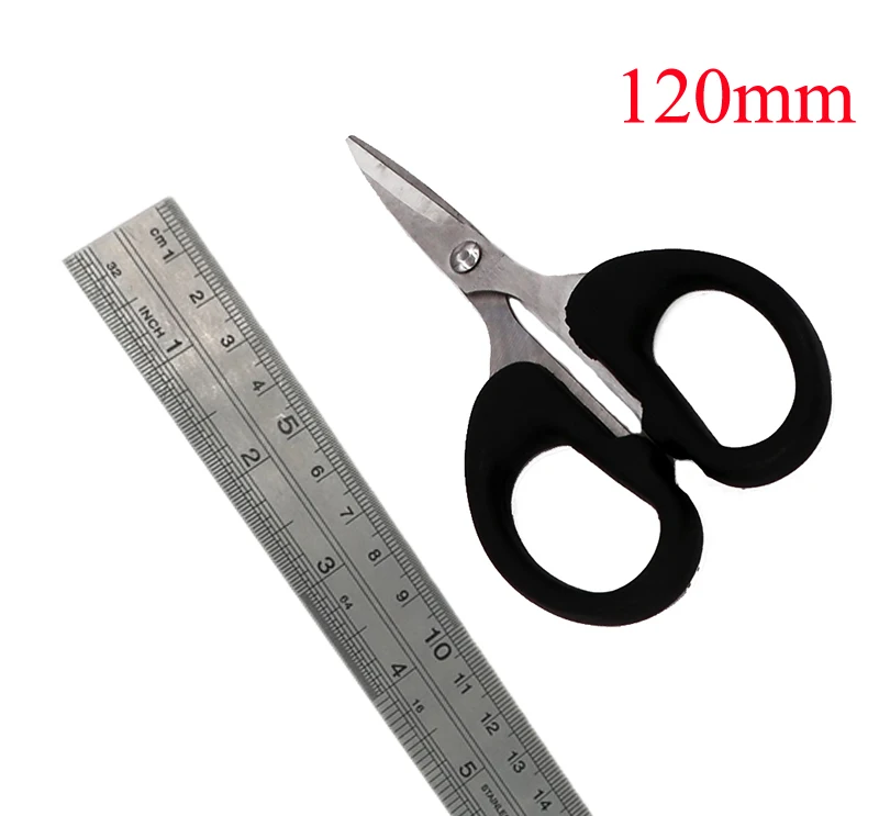 120mm Black Ножницы студент малыш раза Канцелярские Товары для детей дошкольного Бумага вырезать Офис DIY школы дома фото безопасные ножницы с тупыми защиты портативный - Цвет: 120mm Black