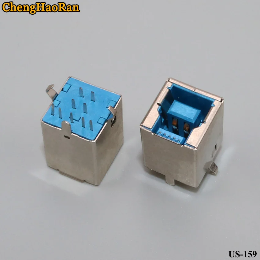 ChengHaoRan 2 шт./лот USB 3 0 гнездовой/гнездовой разъем BF 180 градусов штекер Тип B