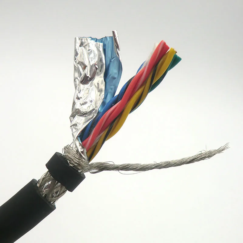 Гибкий Экранированный Кабель с витой парой 10 ядер 0 14 2 3 мм 26awg 24awg 22awg луженая медь
