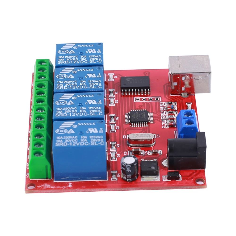 DC 12V 4Bit переключатель USB контроллер 4CH триггерный релейный модуль 4 канальный