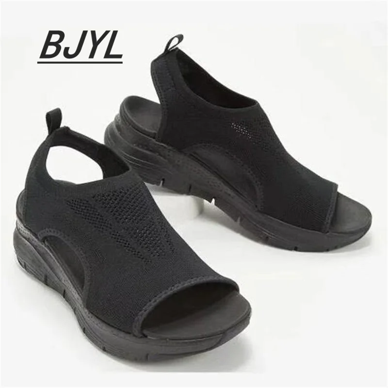 

Sandals women 2021 summer new style mesh thick bottom soft sole casual sports women's shoes flat shoes women