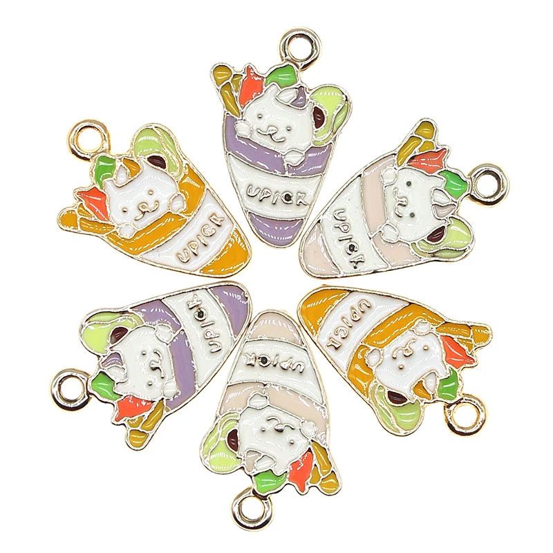 

10 шт./лот 14*21 мм эмалевые Подвески «сделай сам» с изображением милой кошки авокадо суши модные серьги ожерелье ювелирные изделия фурнитура