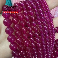 natural stone purple red jades beads round loose beads for jewelry making 4 6 8 10 12 14 mm diy bracelet accessories 15 strand