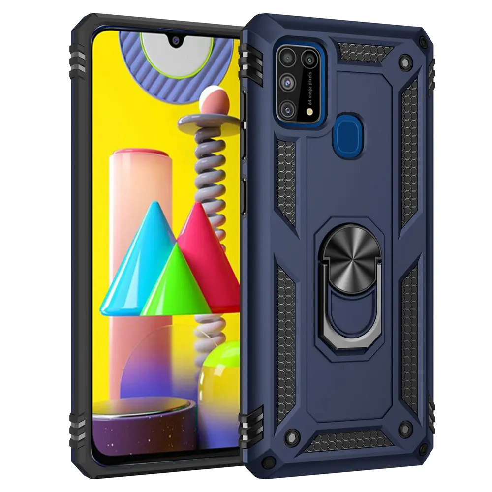 Противоударный чехол для Samsung M42 5G 2021 задняя крышка с металлическим кольцом Etui Galaxy