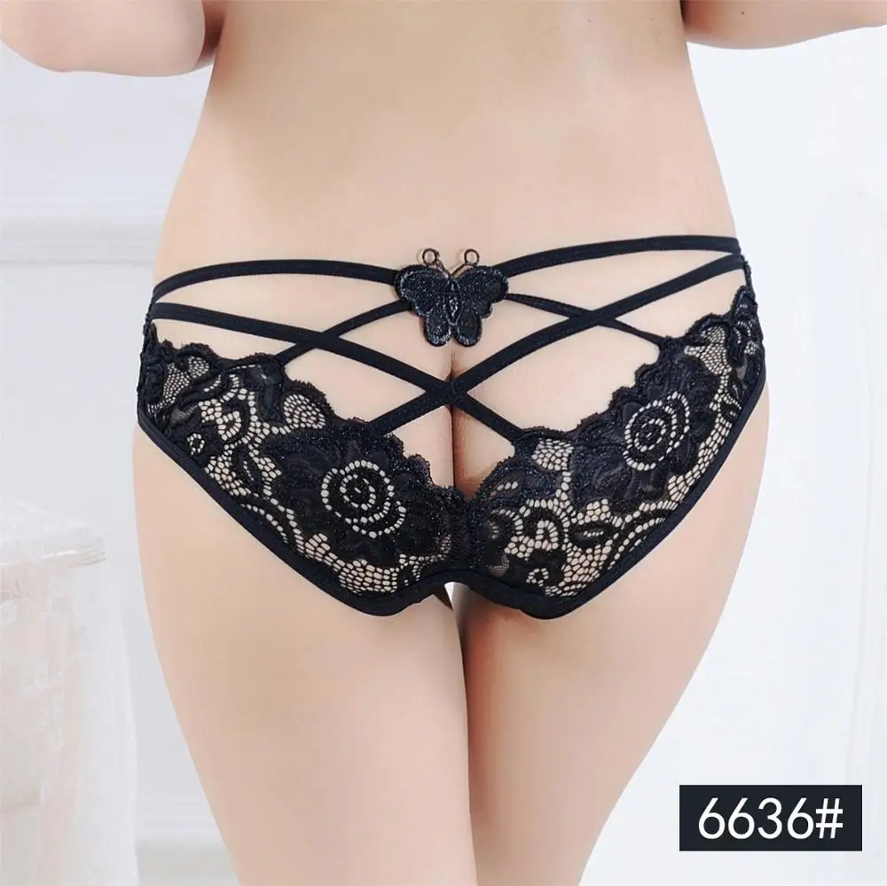 

Wavavio 2019 New Sexy Lace Bowknot Panties Women Hollow Cross Bandage Knickers G-String Briefs Breathable Intimates Underwear