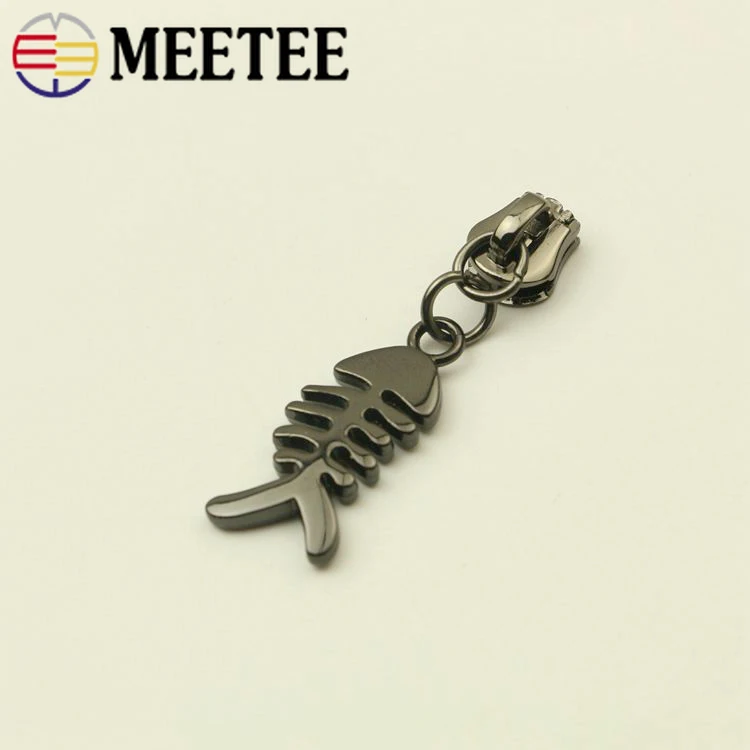 10 шт. пружинный замок 5 # в виде рыбьей кости для металлических сумок на молнии