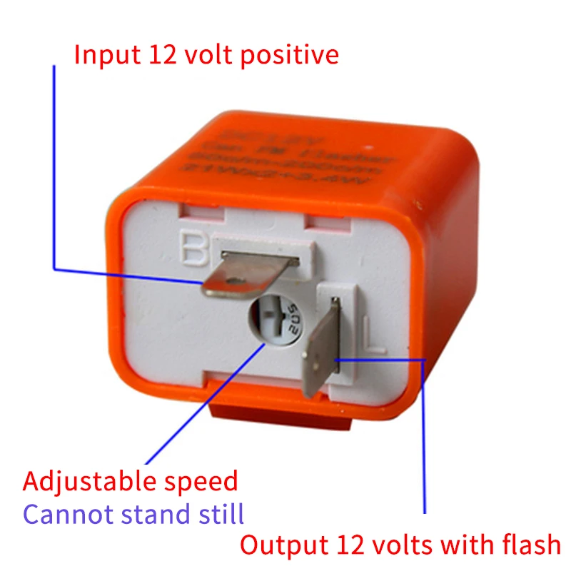 2-контактное светодиодное проблесковое реле 12 В Регулируемая частота сигналов